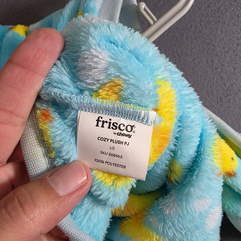 Frisco by Chewy Blue Rubber Duck Cozy Plush Dog Pajamas LG SKU 268463